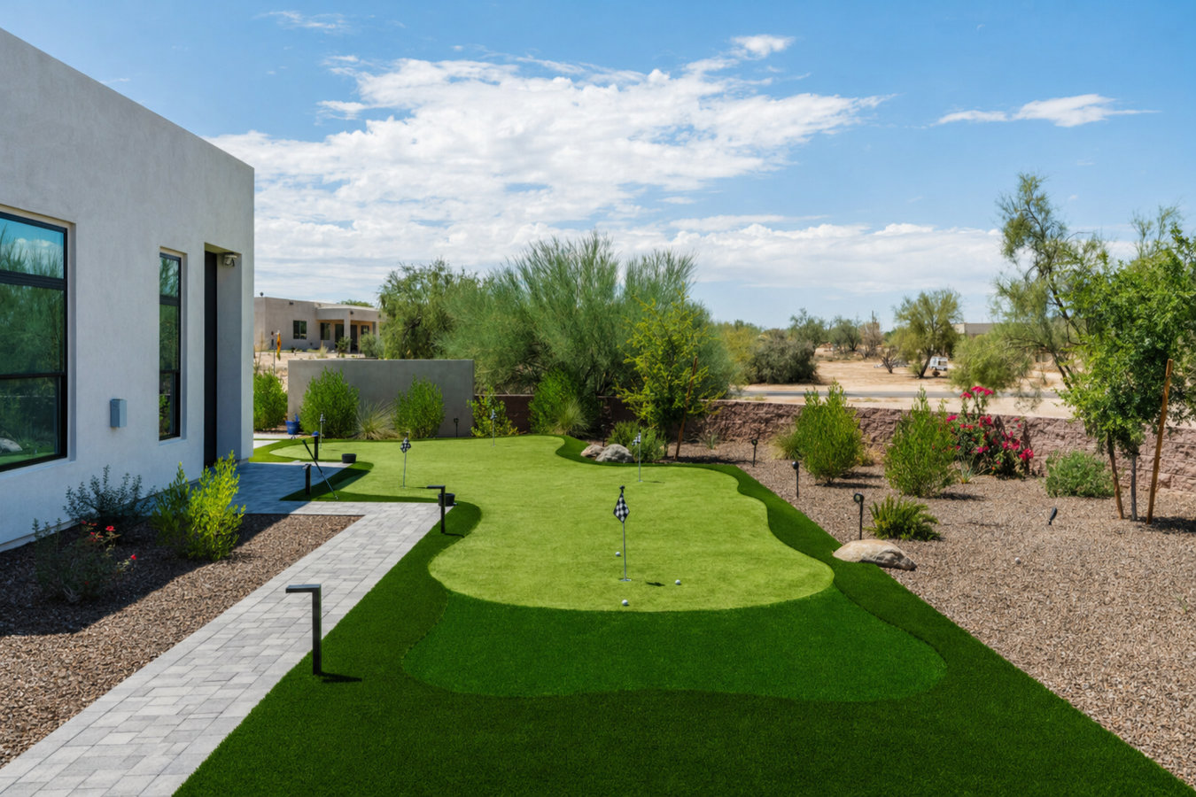 Residential turf installation