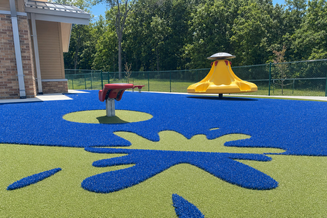 Turf for playgrounds